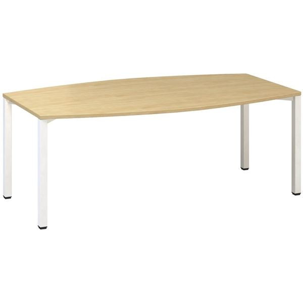 Jednací stůl Alfa 420 - 200 cm, divoká hruška/bílý