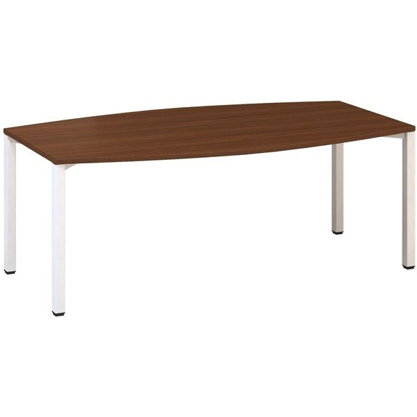 Jednací stůl Alfa 420 - 200 cm, ořech/bílý
