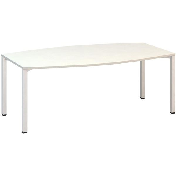 Jednací stůl Alfa 420 - 200 cm, bílý/bílý