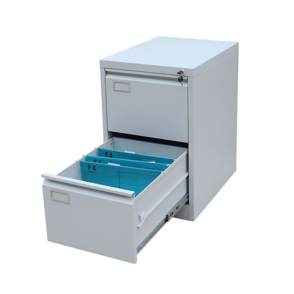 Dvouzásuvková kartotéka JF - šedá/šedá