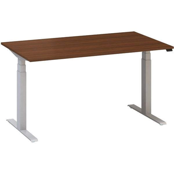 Výškově stavitelný stůl ALFA UP - 140 cm, ořech/st