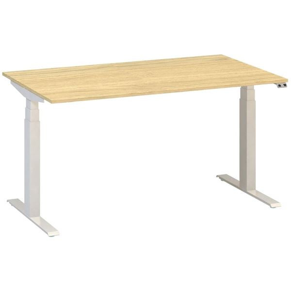 Výškově stavitelný stůl ALFA UP - 140 cm, dub Vice