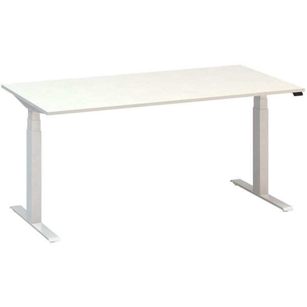 Výškově stavitelný stůl ALFA UP - 160 cm, bílý/bíl