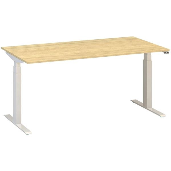 Výškově stavitelný stůl ALFA UP - 160 cm, dub Vice