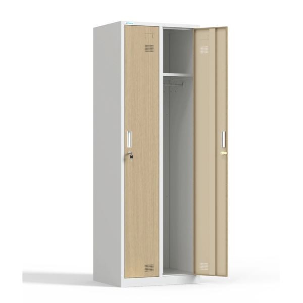 Kovová šatní skříň HDG - dvoudveřová, cyl.zámek, š