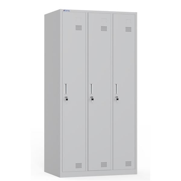 Kovová šatní skříň HDG - třídveřová, cyl.zámek, še