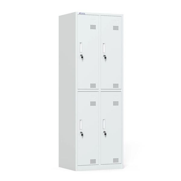 Kovová šatní skříň HDG - čtyřdveřová, otoč.uzávěr,