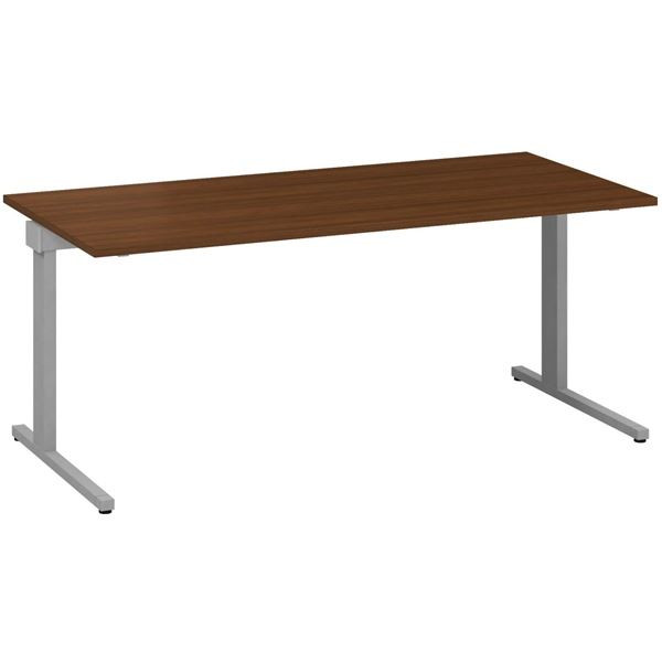 Psací stůl Alfa 305 - 180 cm, ořech/stříbrný