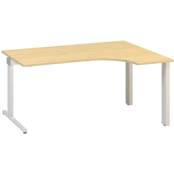 Psací stůl Alfa 305 - ergo, pravý, 160 cm, dub Vic