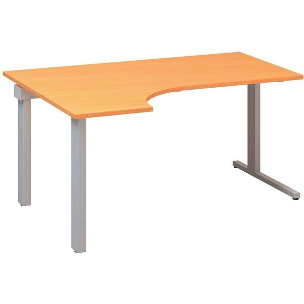 Psací stůl Alfa 305 - ergo, levý, 160 cm, buk Bava