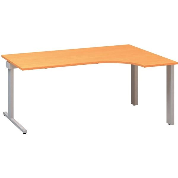 Psací stůl Alfa 305 - ergo, pravý, 180 cm, buk Bav
