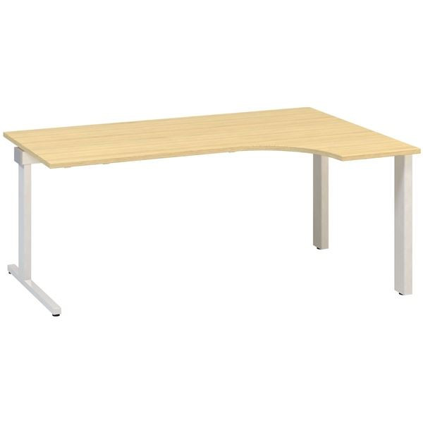 Psací stůl Alfa 305 - ergo, pravý, 180 cm, dub Vic