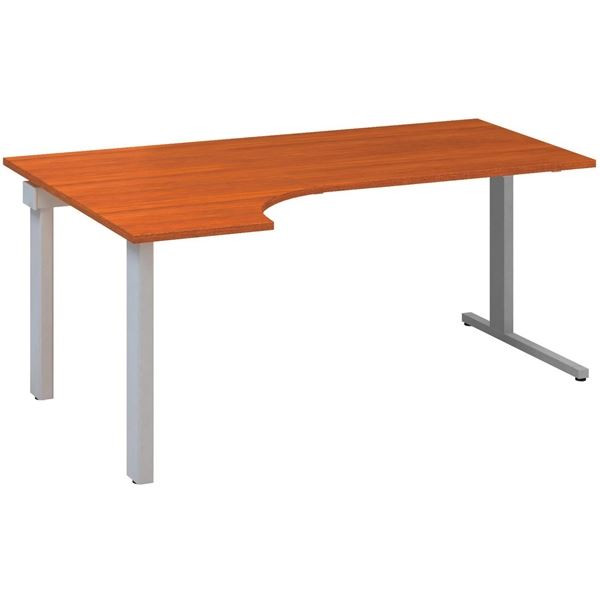 Psací stůl Alfa 305 - ergo, levý, 180 cm, třešeň/s