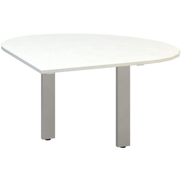 Přídavný stůl Alfa 305 - levý, 120 cm, bílý/stříbr
