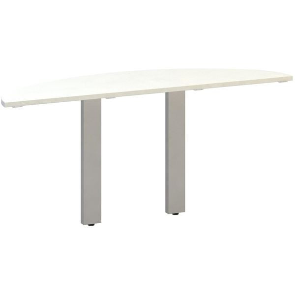 Přídavný stůl Alfa 305 - 162,5 cm, bílý/stříbrný