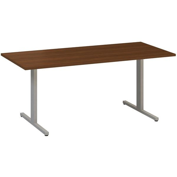 Jednací stůl Alfa 455 - 180 cm, ořech/stříbrný