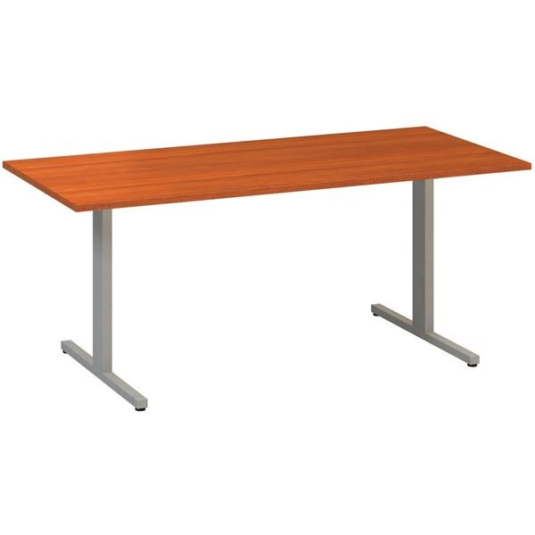 Jednací stůl Alfa 455 - 180 cm, třešeň/stříbrný