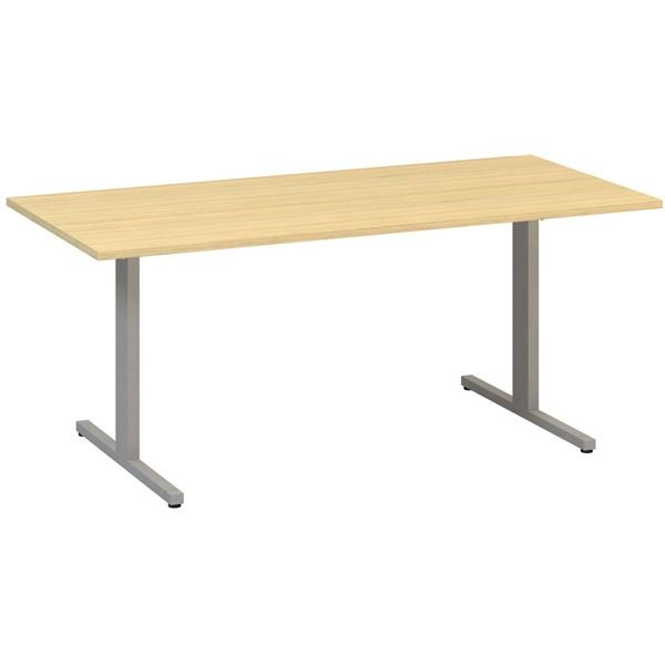 Jednací stůl Alfa 455 - 180 cm, dub Vicenza/stříbr