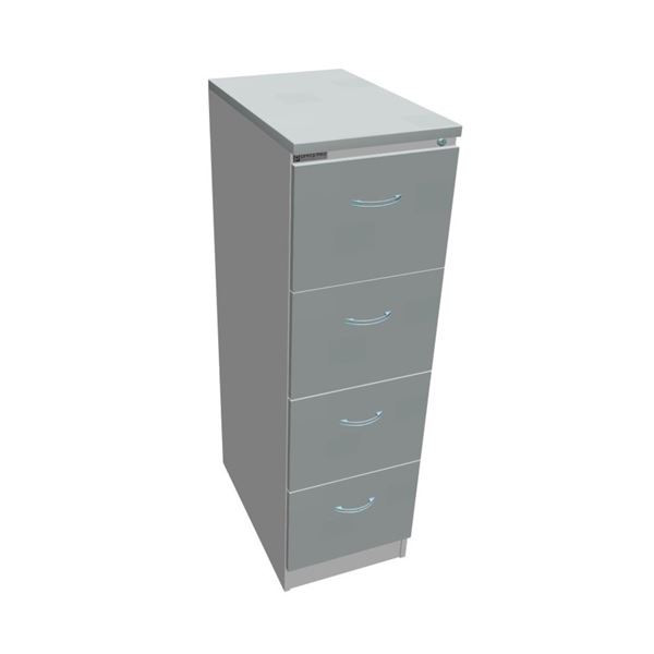 Čtyřzásuvková kartotéka Hobis RGD 14 CE - šedá/šed