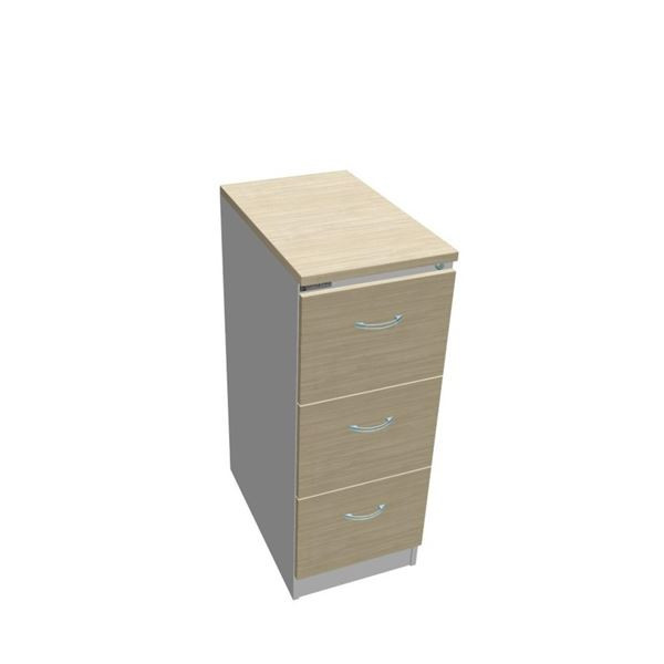 Třízásuvková kartotéka Hobis RGD 13 CE - akát/šedá