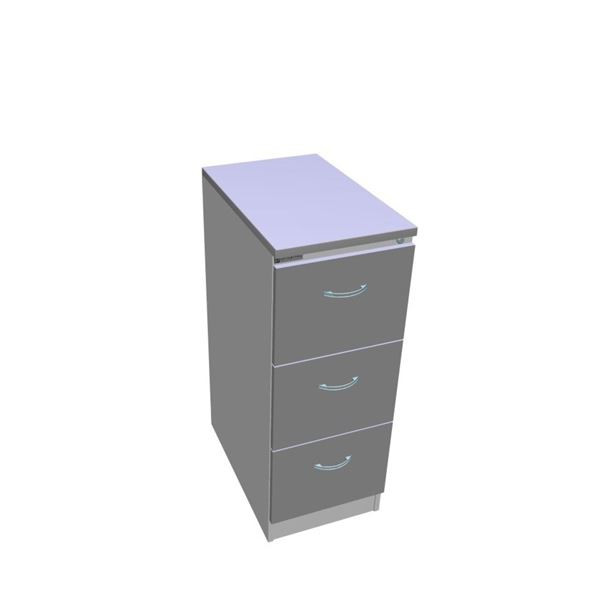 Třízásuvková kartotéka Hobis RGD 13 CE - šedá/šedá