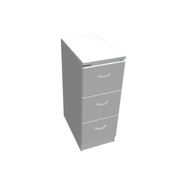 Třízásuvková kartotéka Hobis RGD 13 CE - bílá/šedá