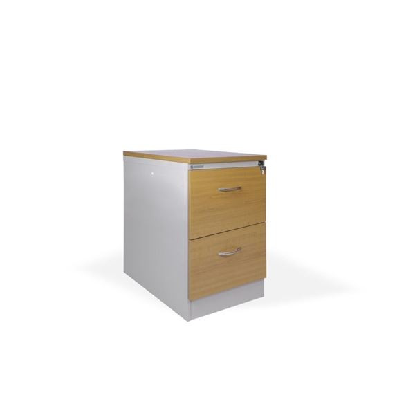 Dvouzásuvková kartotéka Hobis RGD 12 CE - buk/šedá