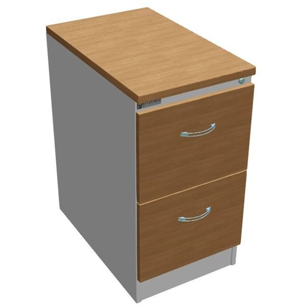 Dvouzásuvková kartotéka Hobis RGD 12 CE - dub/šedá