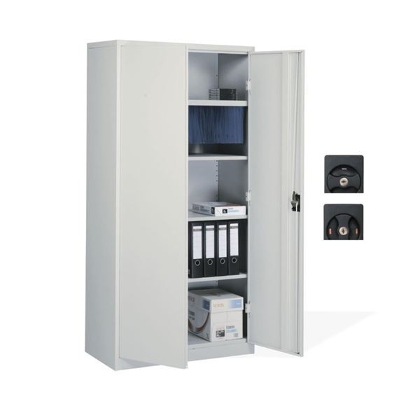 Univerzální kovová skříň KS 195 - 4 police, světle