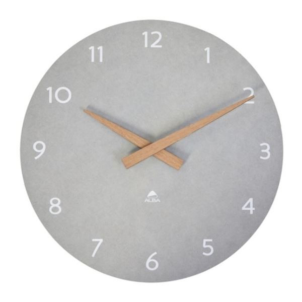 Nástěnné hodiny MILENA - průměr 30 cm, světle šedé