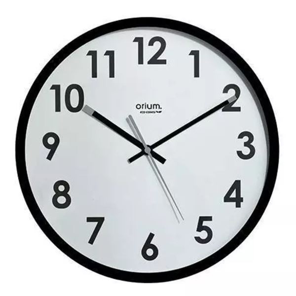 Nástěnné hodiny Eco Naturalis - průměr 30 cm, čern