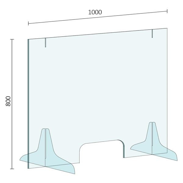 Ochranná přepážka 1000 x 800 x 5 mm