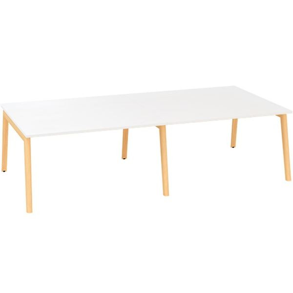 Psací stůl Alfa Root Bench - 280 x 160 cm, bílý