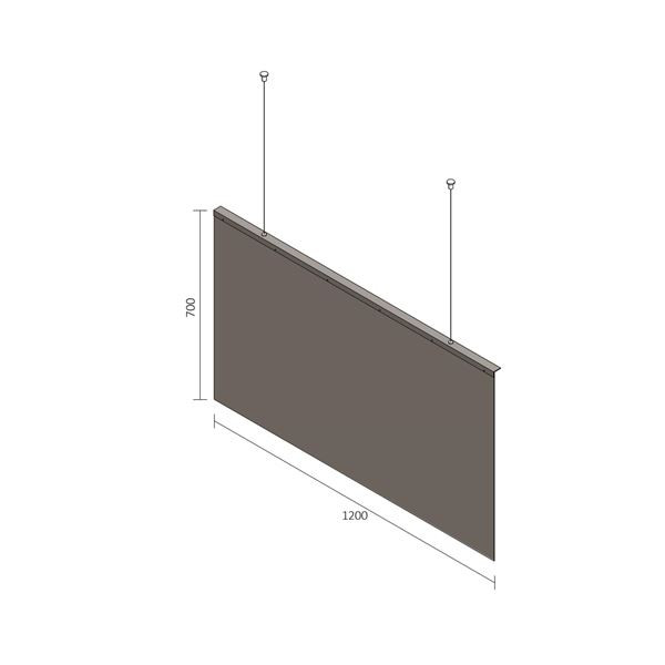 Závěsná ochranná přepážka - 1200 x 700 x 5 mm
