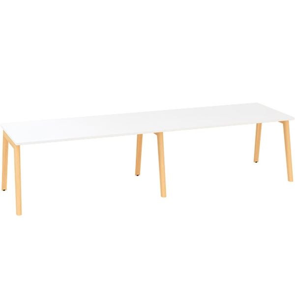 Jednací stůl Alfa Root - 320 x 100 cm, bílý