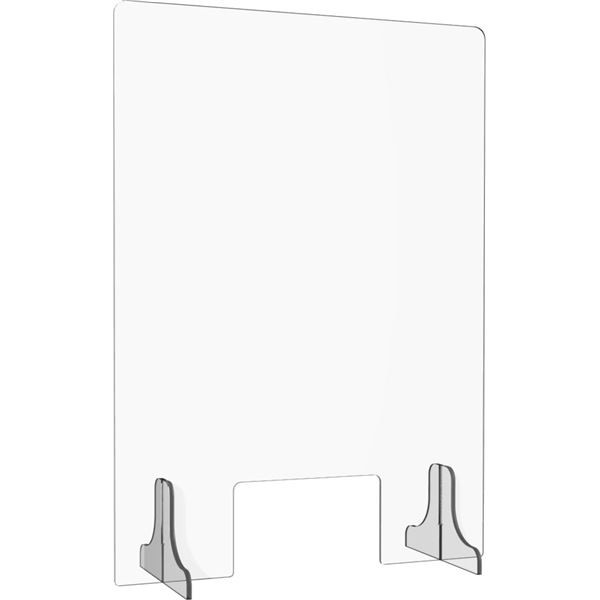 Ochranná přepážka s velkým výřezem, 650 x 900 x 6