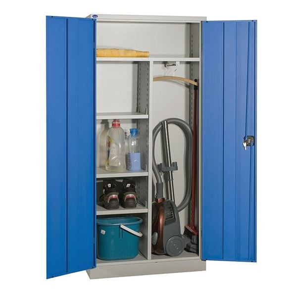 Kovová úklidová skříň - 180 x 80 x 38 cm, světle š