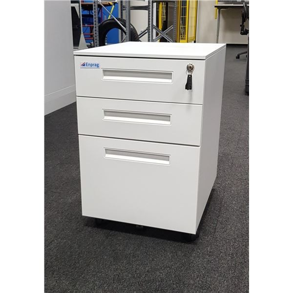 Mobilní kontejner třízásuvkový HDT-N-03, bílý