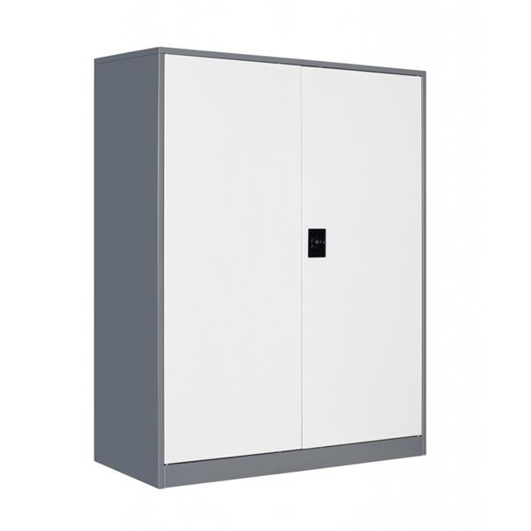Spisová skříň HDW-S-AC02A, tmavě šedá/bílá