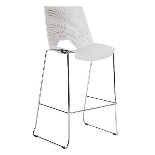 Barová židle Strike Bar, bílá