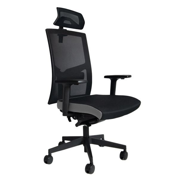 Kancelářská židle Game VIP - synchro, černá/šedá