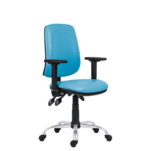 Kancelářská židle Athea - s područkami, světle mod