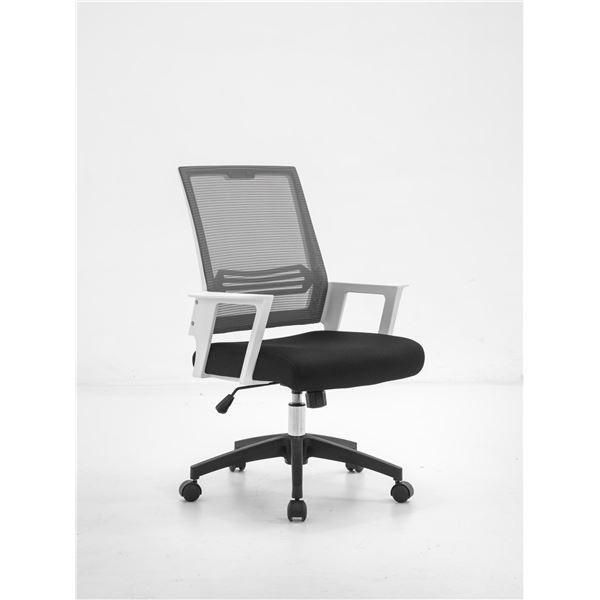 Kancelářská židle Mada White - bílá/šedá