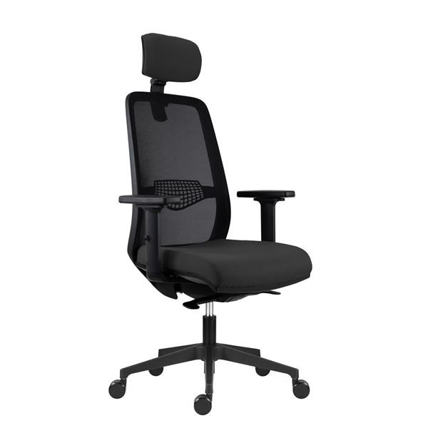 Kancelářská židle Tullio PDH - synchro, černá