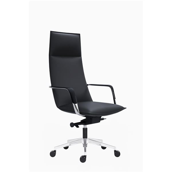 Kancelářské křeslo Karl High - eko-kůže, černé