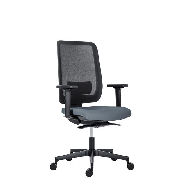 Kancelářská židle Eclipse Net - synchronní, šedá