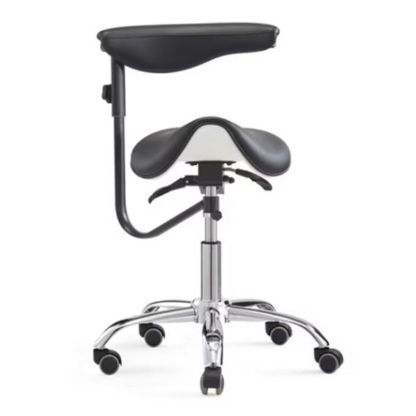 Pracovní židle Medic s opěradlem - černá