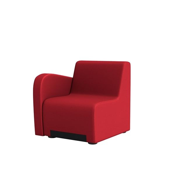 Jednokřeslo Rubico -  s područkou, pravé, červené