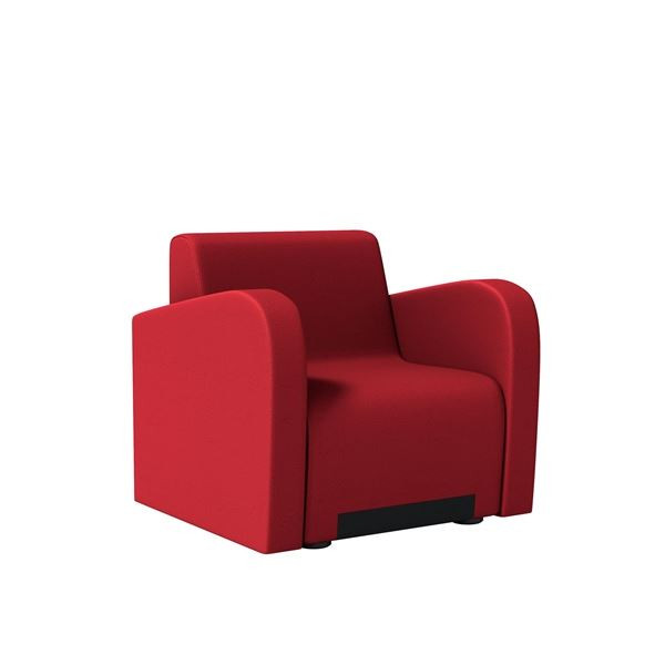 Jednokřeslo Rubico - s  područkami, červené