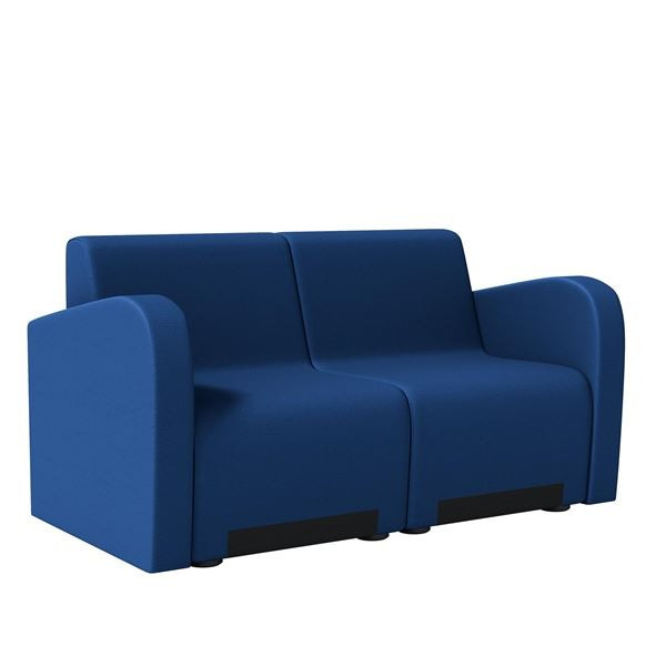 Dvojkřeslo Rubico - s područkami, modré